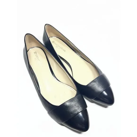 Naturalizer Maxwell black leather Cap Toe Ballet Flats new, size 8 - Picture 2 of 8